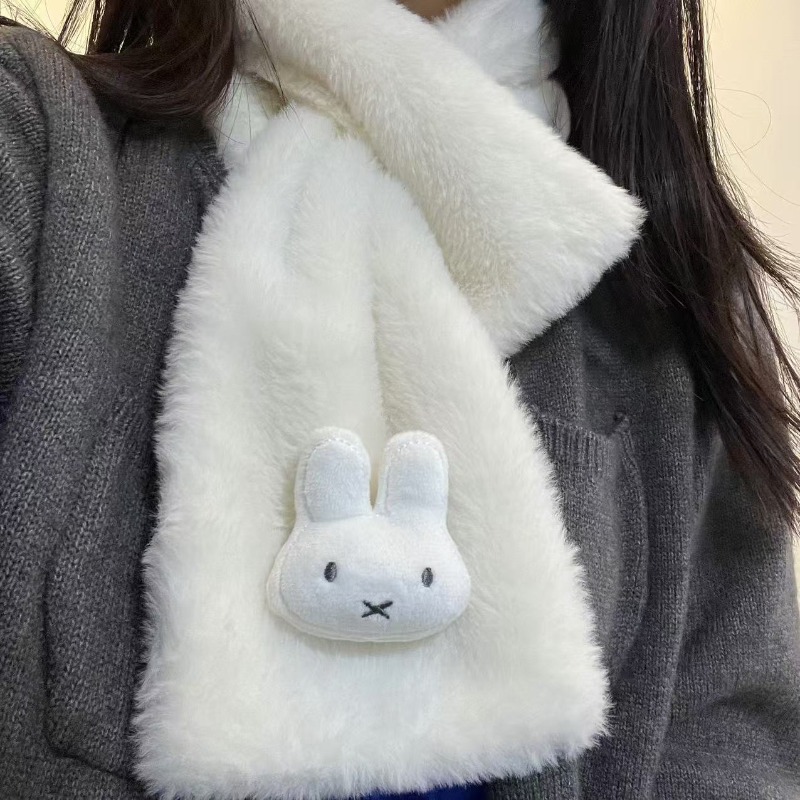 White Miffy Scarf | Versatile  - Winter Clothing Items review and price