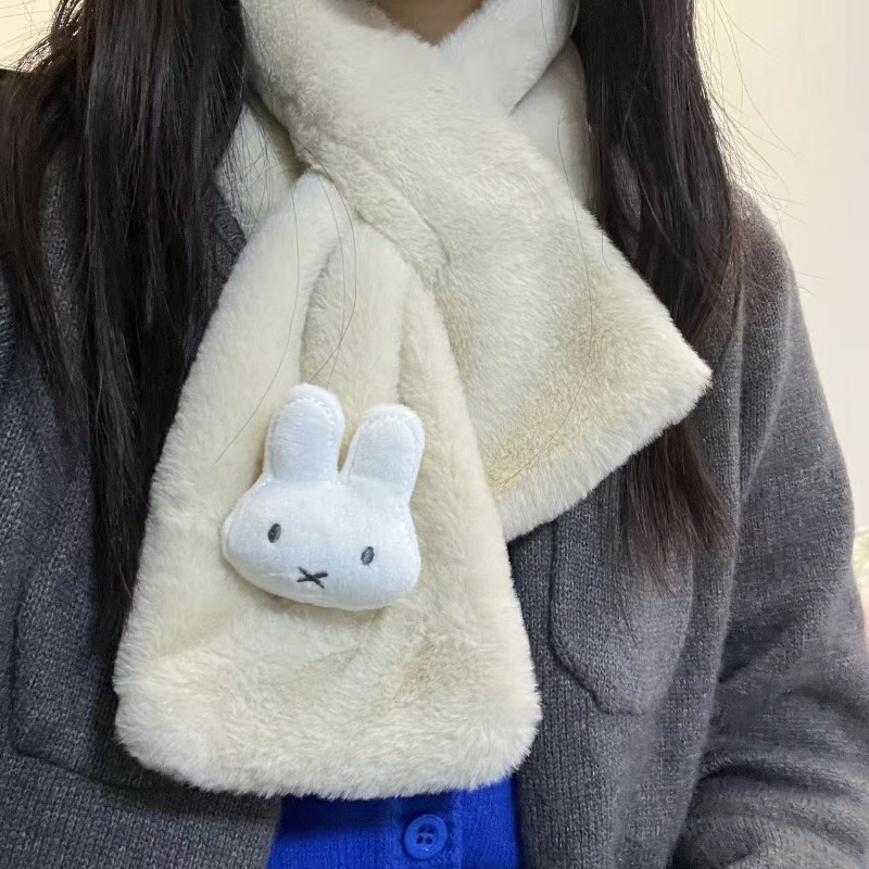 White Miffy Scarf | Versatile  - Winter Clothing Items review and price