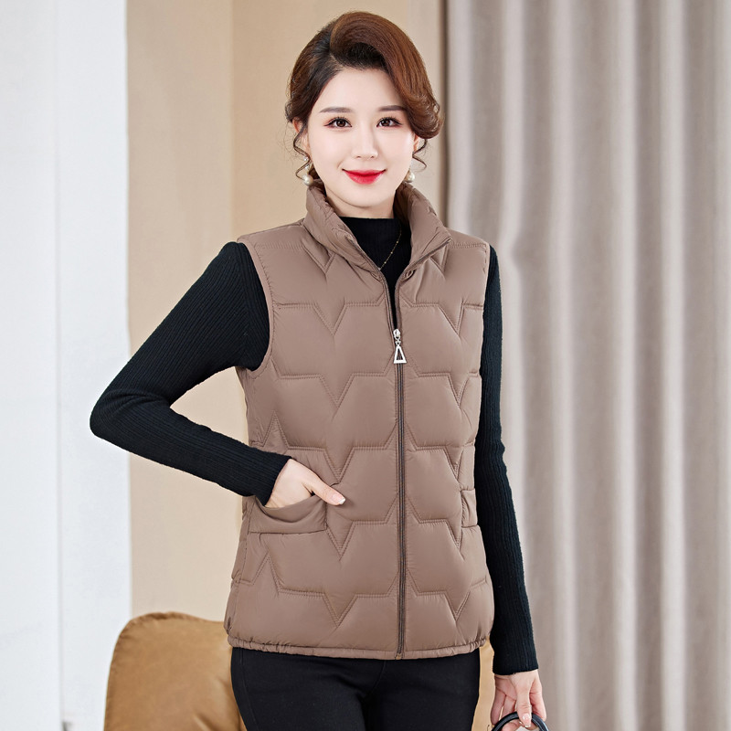 Women Plus Size Stand Collar P - Padded Vest Gilet review and price