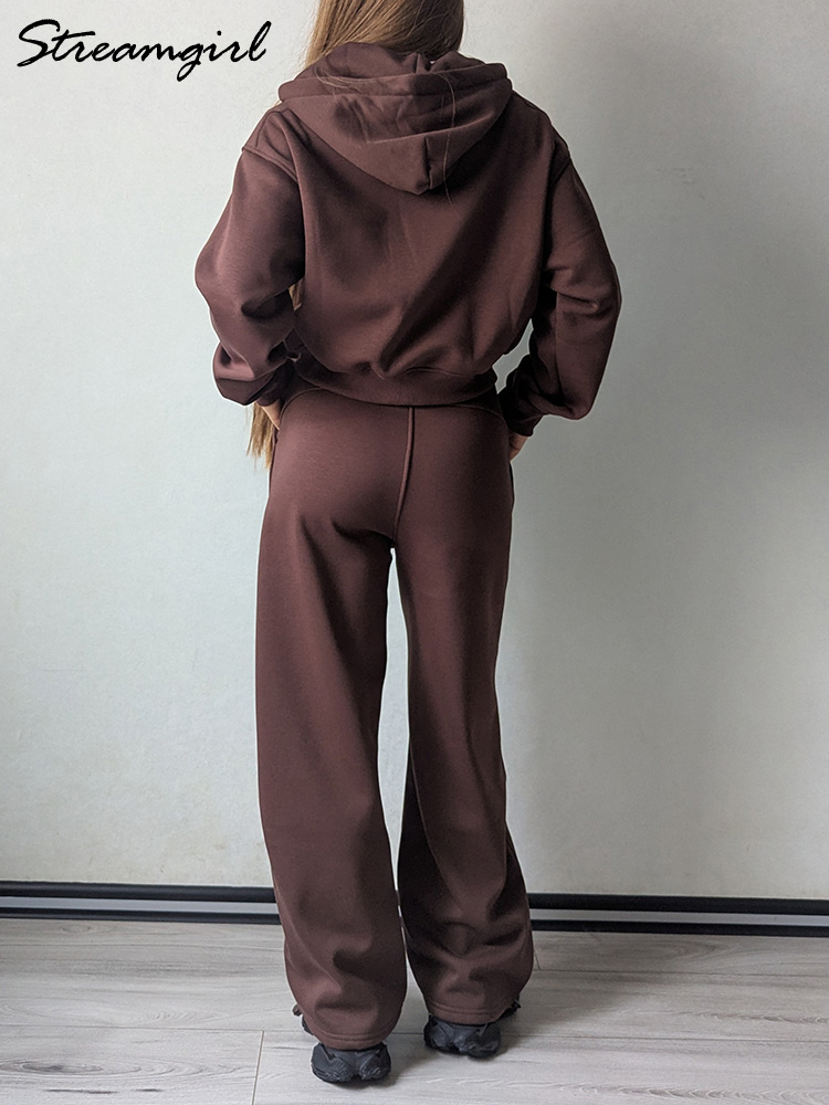Winter Fleece Pants Set Women  - Fleece Hoodie Lined review and price