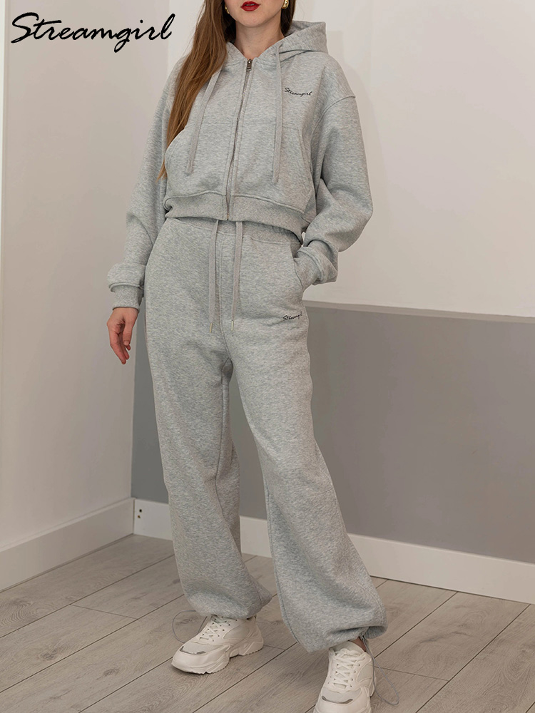 Winter Fleece Pants Set Women  - Fleece Hoodie Lined review and price